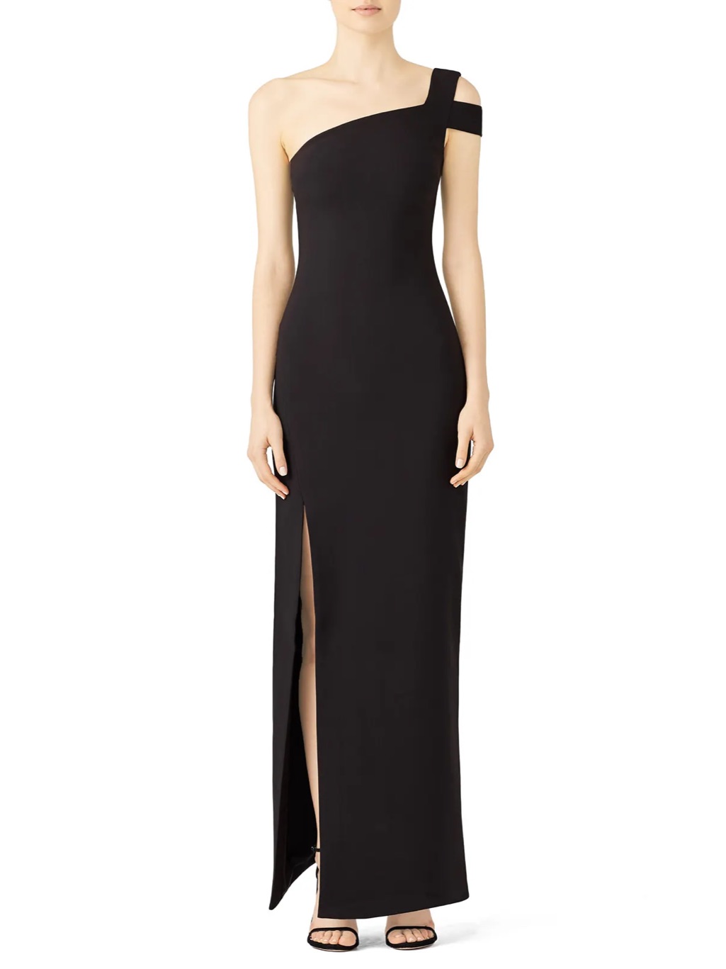 Likely One-Shoulder Black Maxi Gown Formal Dress Size 2